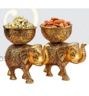 Luxury Heavy Elephants Decorative Gift Item for Premium Home Decor and Festive Gifting, Elegant Statement Piece for Hampers and Special Occasions